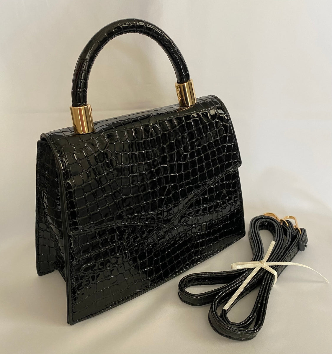 Penelope Black Check Tote Shoulder Bag – The Vintage Leopard