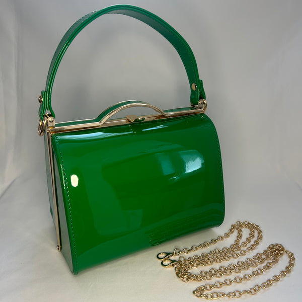 Classic Lilly Handbag in Apple Green - Vintage Inspired