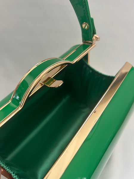 Classic Lilly Handbag in Apple Green - Vintage Inspired