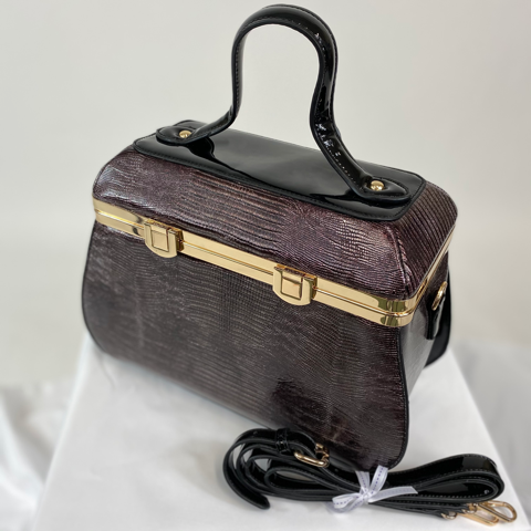 Vintage 80s clutch purse Nice shiny copper handbag... - Depop
