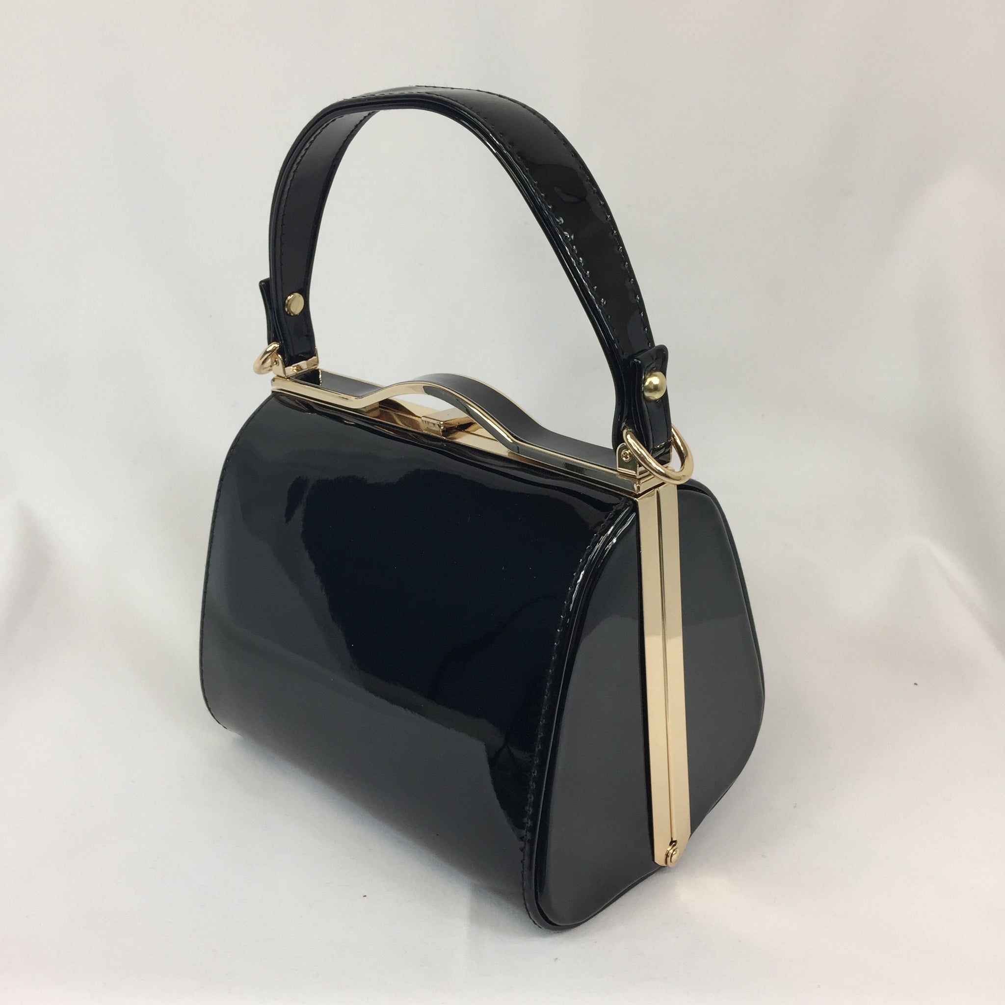 Classic Lilly Handbag in Black Vintage Inspired Classic Bags In Bloom